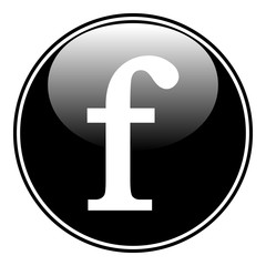 Obraz premium F letter icon on white.