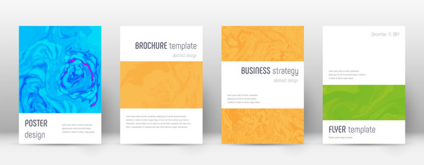 Abstract cover. Fascinating design template. Suminagashi marble minimalistic poster. Fascinating tre