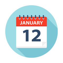 January 12 - Calendar Icon