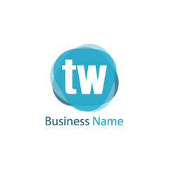 Initial Letter TW Logo Template Design