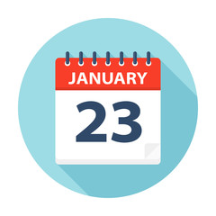 Fototapeta premium January 23 - Calendar Icon