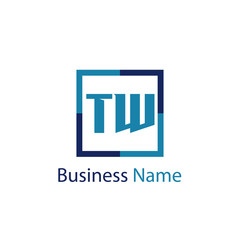 Fototapeta premium Initial Letter TW Logo Template Design