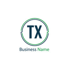 Initial Letter TX Logo Template Design