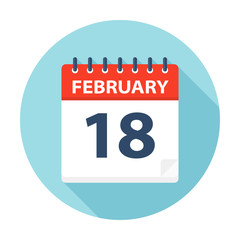 February 18 - Calendar Icon