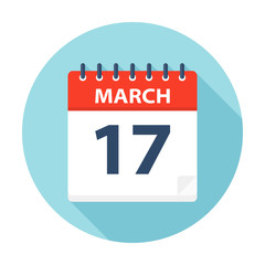 March 17 - Calendar Icon