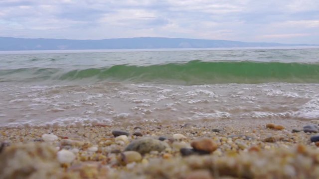 Small waves on Lake Baikal