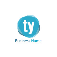 Initial Letter TY Logo Template Design