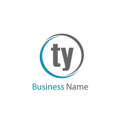 Initial Letter TY Logo Template Design