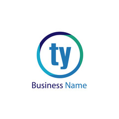 Initial Letter TY Logo Template Design