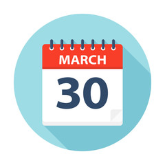 March 30 - Calendar Icon