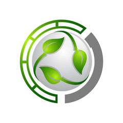 Sphere of colorful ribbons, Simple design, Vector