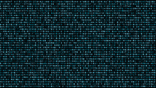 Binary computer code Background. Digital background matrix. 3d rendering.