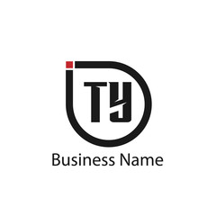 Initial Letter TY Logo Template Design