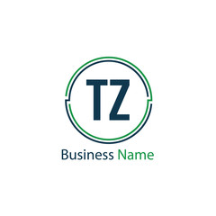 Initial Letter TZ Logo Template Design