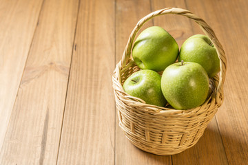 Basket with apples