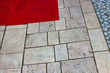pavement with cobblestones