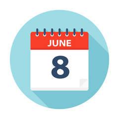 June 8 - Calendar Icon