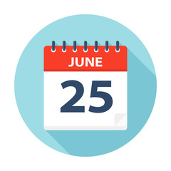 June 25 - Calendar Icon