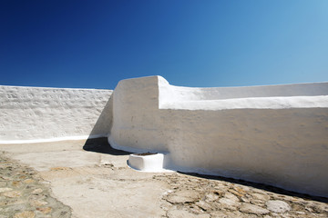 A view of the beautiful magical island Patmos, Greece in summer time