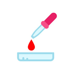 Pipette and drop the Petri dish. laboratory analysis