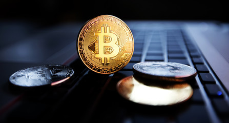 Bitcoin. Crypto currency coin