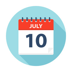 July 10 - Calendar Icon