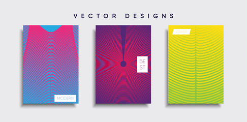 Vector cover designs. Future Poster template. Smartphone modern background set.