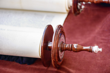 The Torah scroll on the table