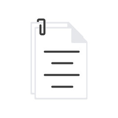 Documents fastened with paper clip