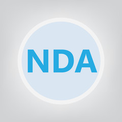 NDA (Non-Disclosure Agreement) acronym- vector illustration