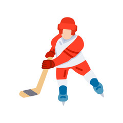 Fototapeta na wymiar Hockey player with hockey stick