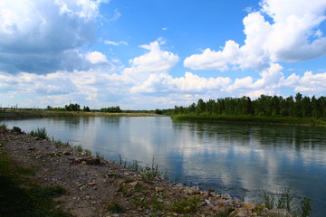 lake and blue sky