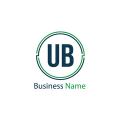 Initial Letter UB Logo Template Design