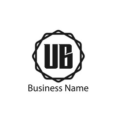 Initial Letter UB Logo Template Design