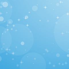 Obraz na płótnie Canvas Color abstract background of blue sky with bokeh and stars. Simple flat vector illustration.