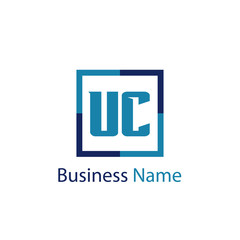 Initial Letter UC Logo Template Design