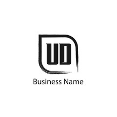 Initial Letter UD Logo Template Design