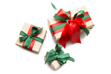 Christmas gift isolated on white background