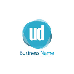 Initial Letter UD Logo Template Design