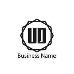 Initial Letter UD Logo Template Design