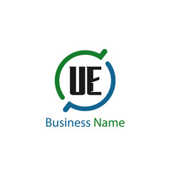 Initial Letter UE Logo Template Design