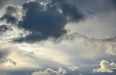 Fototapeta na wymiar Clouds before a thunderstorm over the city.