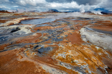 Geothermal valley of Hverir, Iceland