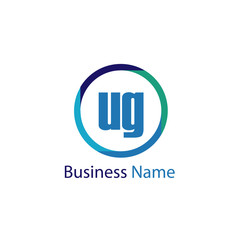 Initial Letter UG Logo Template Design