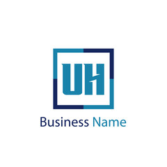 Initial Letter UH Logo Template Design