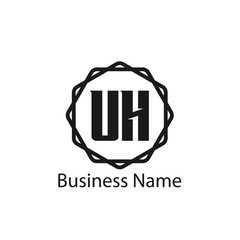 Initial Letter UH Logo Template Design