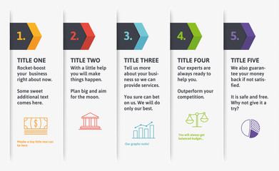 Chevron arrow vector infographic template.