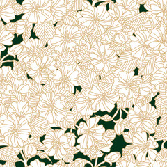 Seamless floral pattern for printing on paper or fabric. Vector