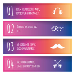 Vector bright colored infographic template