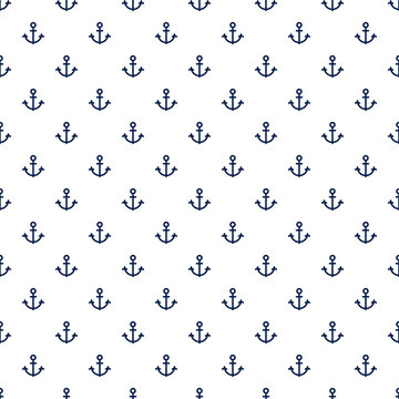 Stylish seamless pattern with anchors. Excellent illustration for printing on clothing, fabric, paper, wallpaper and other surfaces.